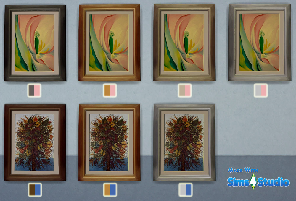 Floral paintings for the Sims 4