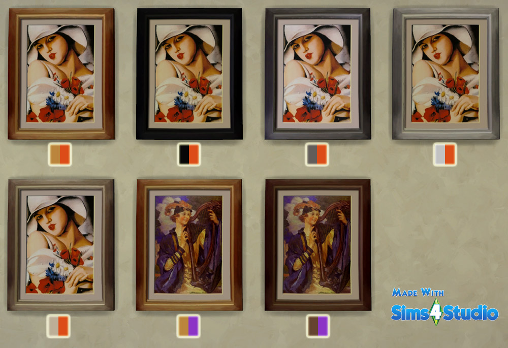 Female portraits - paintings for the Sims 4